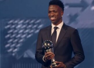 Vini Jr. quebra jejum de 17 anos do Brasil e é eleito o melhor jogador de futebol do mundo pela FIFA