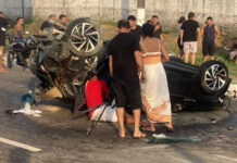 Colisão na Avenida do Turismo deixa mortos e vítimas presas às ferragens em Manaus