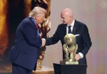 Trump recebe homenagem da Fifa por ações de paz durante sorteio da Copa do Mundo 2026