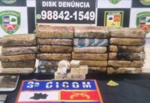 Veículo com 23 kg de maconha é apreendido pela polícia no bairro Petrópolis, zona sul da capital