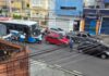 Acidente com ônibus de rota causa congestionamento no Centro de Manaus