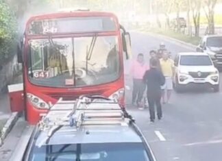 Ônibus da linha 641 registra princípio de incêndio na Zona Oeste de Manaus