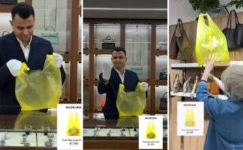 Alerta de Nova Tendência: Loja de bolsas de luxo exibe a nova “pouch” da Balenciaga avaliada em R$ 9 mil