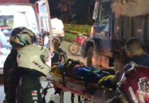 Motociclista e passageira ficam feridos após colisão na Avenida das Flores em Manaus