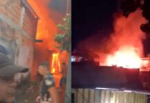 Incêndio destrói duas residências no São Jorge em Manaus; veja o vídeo