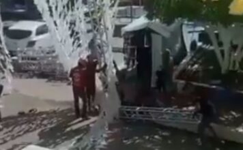Homem morre eletrocutado durante montagem de Rua da Copa no interior do Amazonas