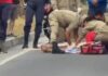 Jovem fica ferido após acidente envolvendo caminhões na Avenida do Turismo em Manaus