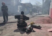 Incêndio de grandes proporções atinge borracharia na Zona Centro Sul de Manaus