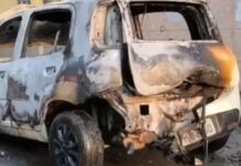Carro de aplicativo pega fogo durante corrida com passageiro na Zona Centro-Sul de Manaus