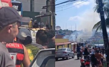 Incêndio atinge casa e assusta moradores na Zona Leste de Manaus