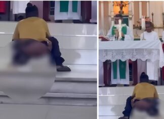 VÍDEO: Homem interrompe missa, defeca diante do altar e gera revolta entre os fiéis