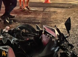 Batida violenta deixa motociclista mort0 após ser atingido por S10 na Mário Ypiranga