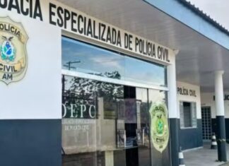 Aluno fica ferido após homem jogar lata de cerveja contra janela de escola em Tefé