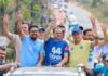 Adjuto Afonso participa de carreata em Iranduba ao lado de Roberto Cidade