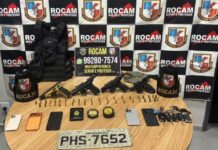 Polícia prende cinco homens com pistolas e carteira funcional da PC-AM em Iranduba
