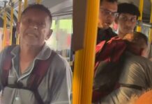 Homem causa tumulto em ônibus, é retirado por policial e passageiros aplaudem ação em Manaus