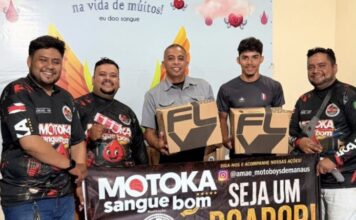 Campanha do Motoka Sangue Bom reúne motociclistas e garante 105 bolsas de sangue no AM
