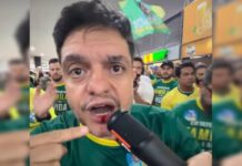 Candidato bolsonarista afirma ter levado soco em ato com o mote “fora, PT”